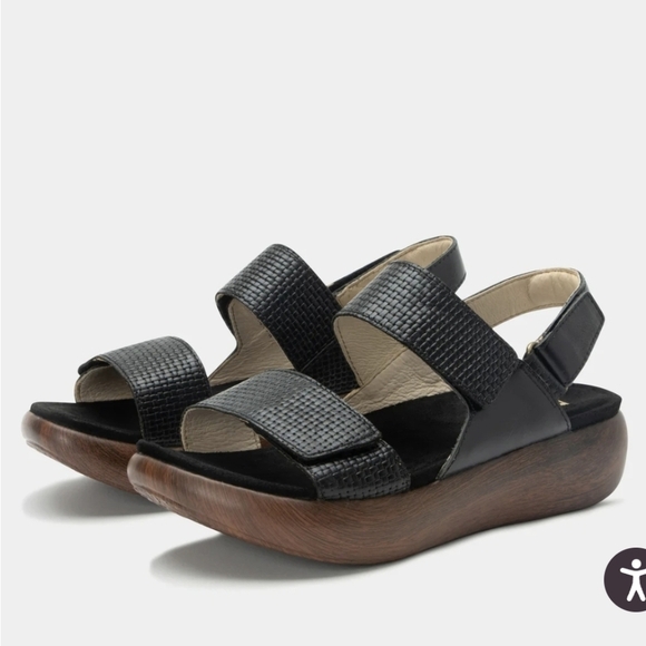 Alegria Bailee Woven Noir Sandal Slip Resistant Summer Shoes Size 38 - Picture 1 of 10